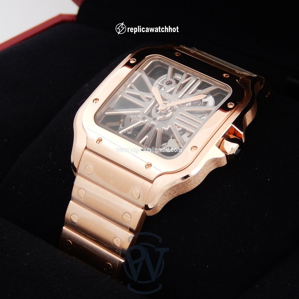 Cartier Santos Mens watch Unisex Manual winding Rose gold WHSA0008