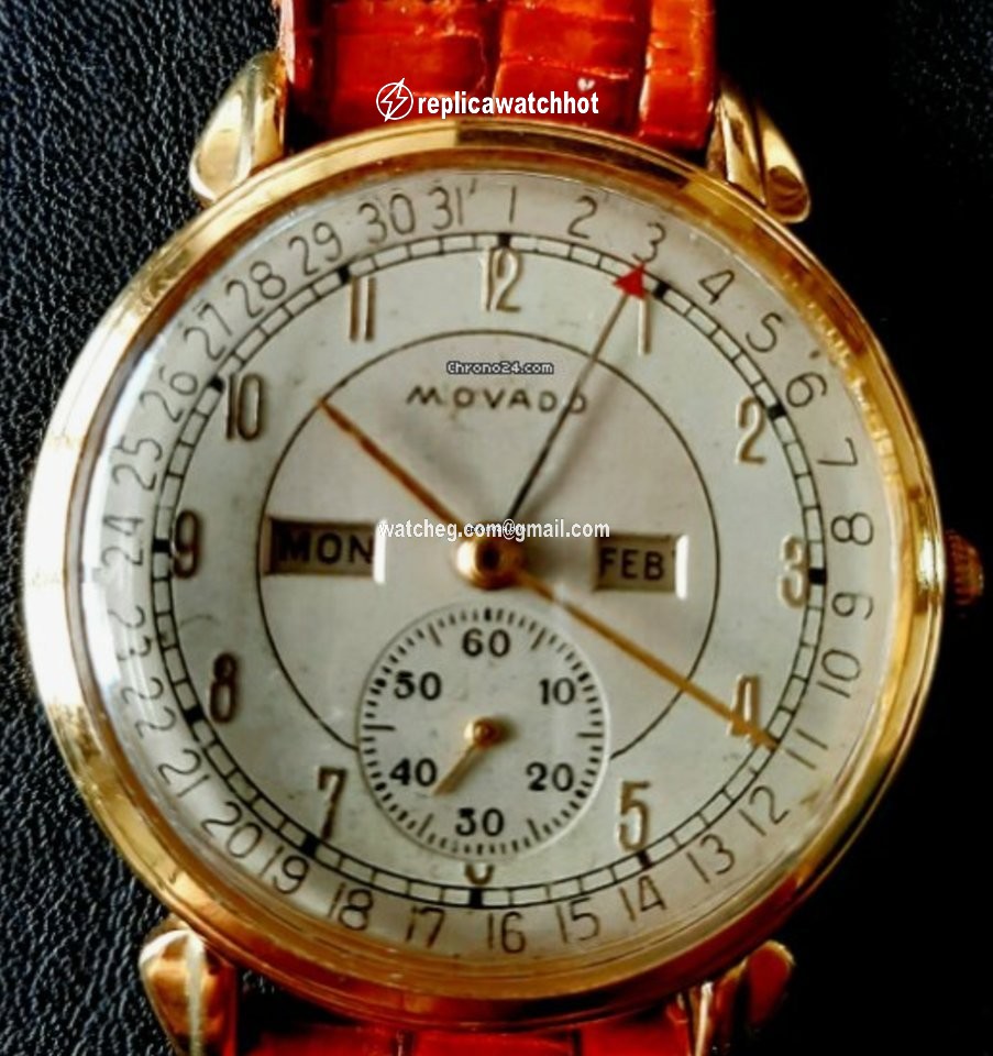 Movado Mens watch Unisex Manual winding Yellow gold 4820
