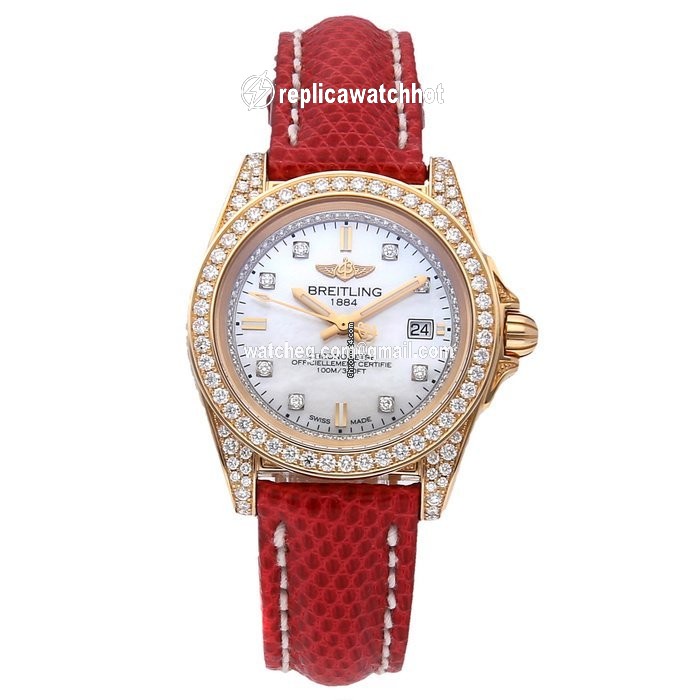 Breitling Galactic Womens watch Quartz Rose gold H7133063 A804