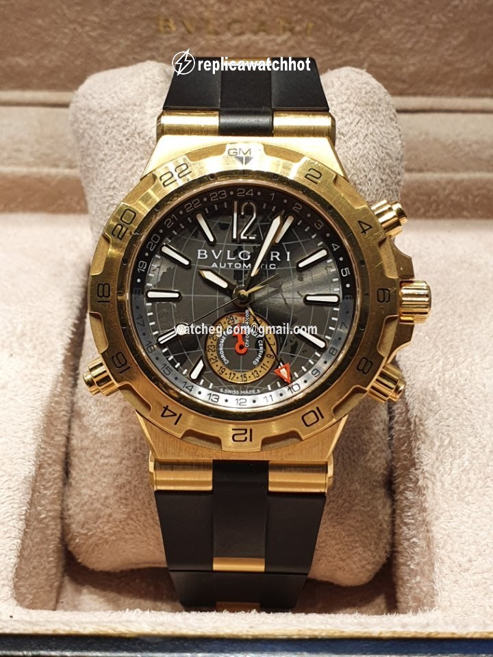 Bulgari Diagono Mens watch Unisex Automatic Yellow gold DP42 G GMT