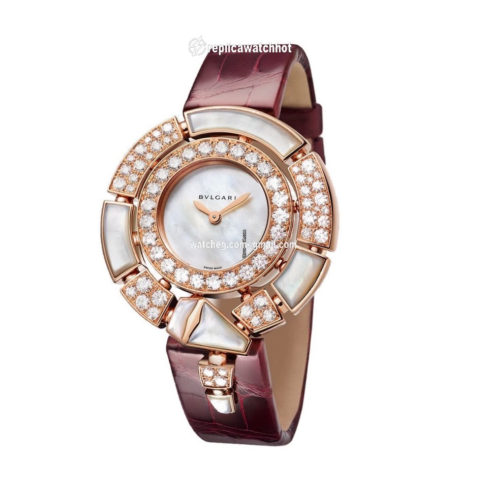 Bulgari Serpenti Womens watch Quartz Rose gold 102872 SPP37WGDMOPL
