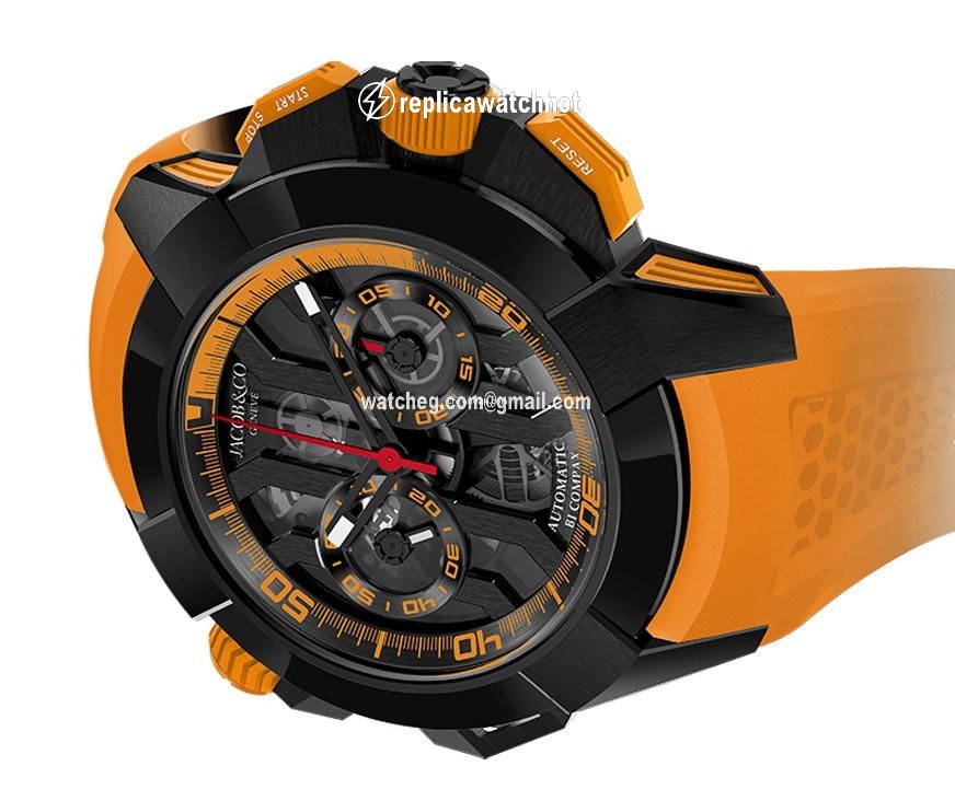 Jacob & Co. Mens watch Unisex Automatic Titanium EC313.21.SB.BO.E