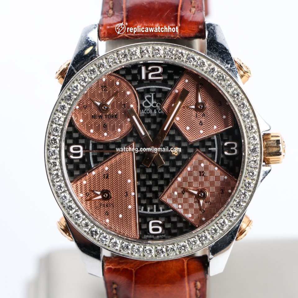 Jacob & Co. Five Time Zone Mens watch Unisex Quartz Steel JCM115DA