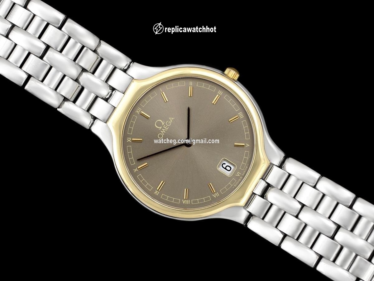 Omega De Ville Mens watch Unisex Quartz Gold Steel 7458