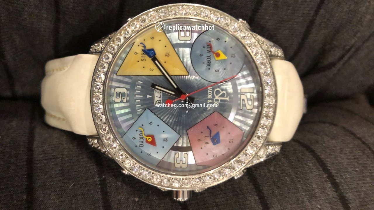 Jacob & Co. Five Time Zone Mens watch Unisex Quartz Steel Five Time Zone