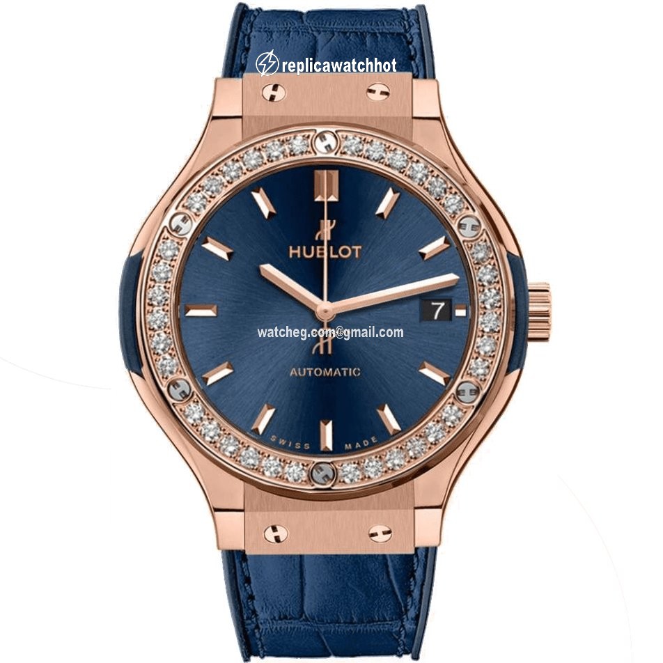 Hublot Classic Fusion Blue Womens watch Automatic Rose gold 565.OX.7180.LR.1204