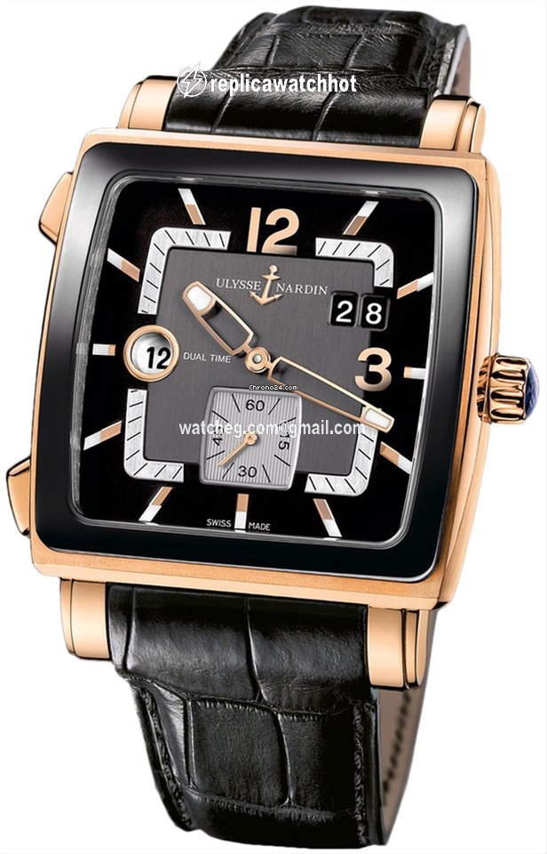 Ulysse Nardin Quadrato Dual Time Mens watch Unisex Automatic Rose gold 246-92cer 692