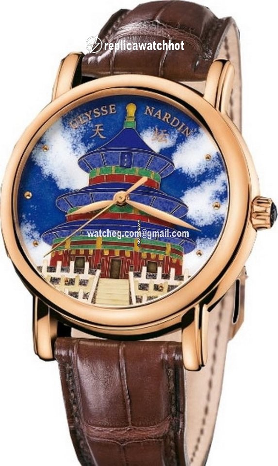 Ulysse Nardin San Marco Cloisonne Mens watch Unisex Automatic Rose gold 136-11 TEM