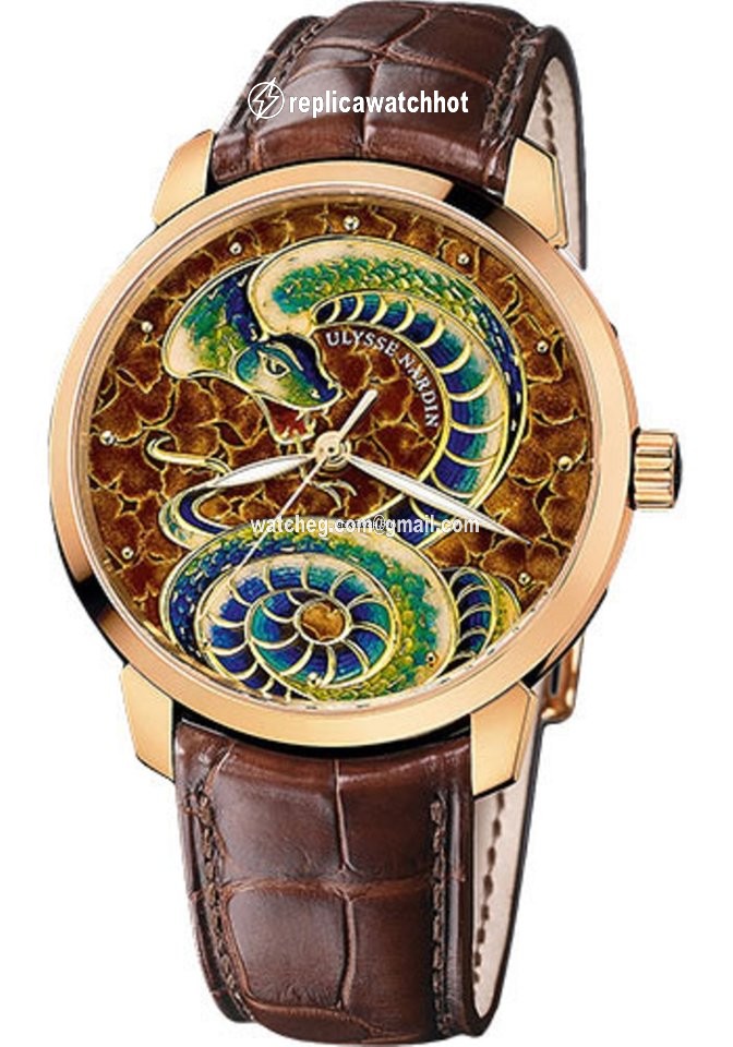 Ulysse Nardin Classico Mens watch Unisex Automatic Rose gold 8156-111-2 SNAKE