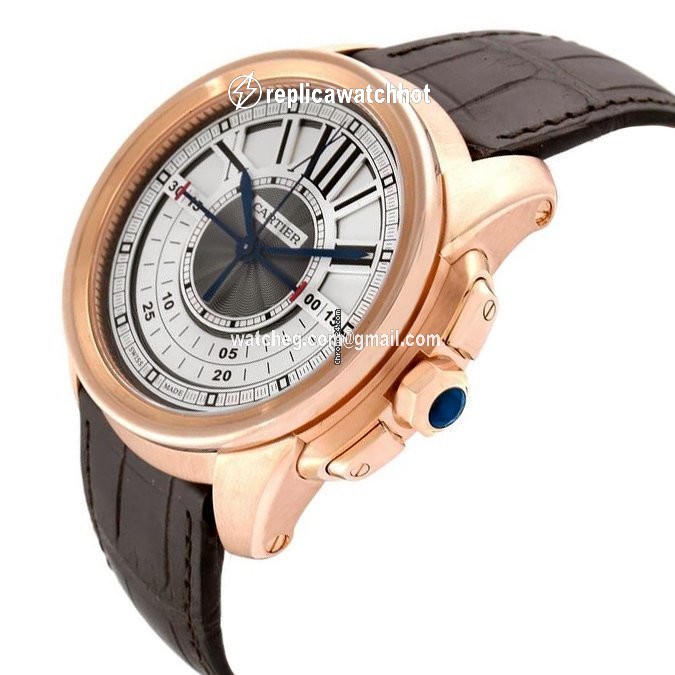 Cartier Calibre de Cartier Chronograph Mens watch Unisex Automatic Rose gold W7100004