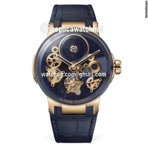 Ulysse Nardin Mens watch Unisex Manual winding Rose gold 1766-176LE AVE