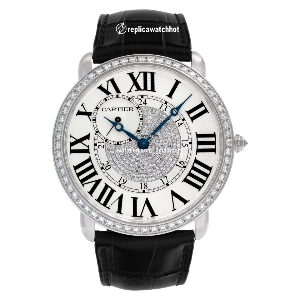 Cartier Ronde Louis Cartier Mens watch Unisex Manual winding White gold WR007004