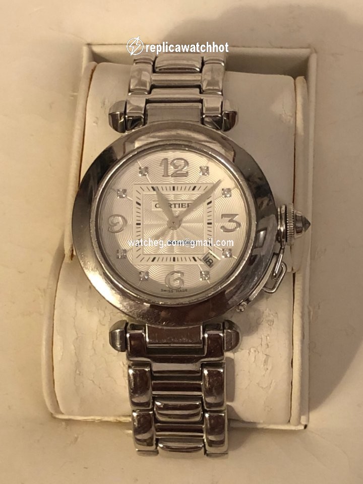 Cartier Pasha Womens watch Automatic White gold 2528