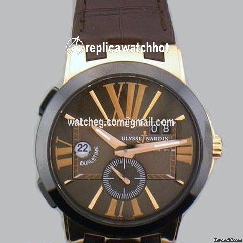 Ulysse Nardin Executive Dual Time Mens watch Unisex Automatic Rose gold 246-00 45-PCA