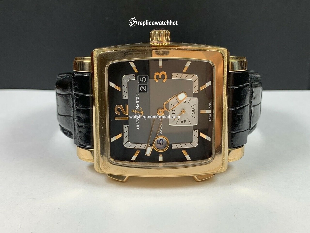 Ulysse Nardin Quadrato Dual Time Mens watch Unisex Automatic Rose gold 246-92 692