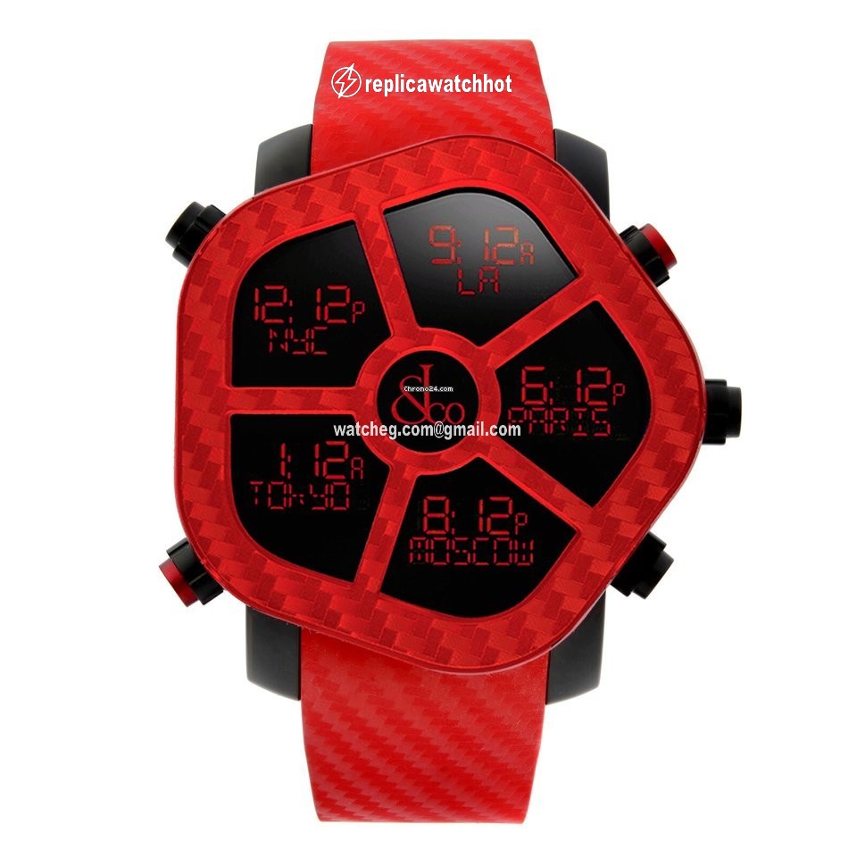Jacob & Co. Five Time Zone Mens watch Unisex Quartz Steel GH100.11.NS.PC.AND4D