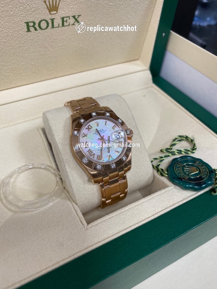 Rolex Lady-Datejust Pearlmaster Womens watch Rose gold Automatic 81315