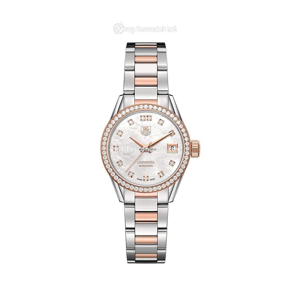 TAG Heuer Carrera Lady Womens watch Automatic Gold Steel WAR2453.BD0777