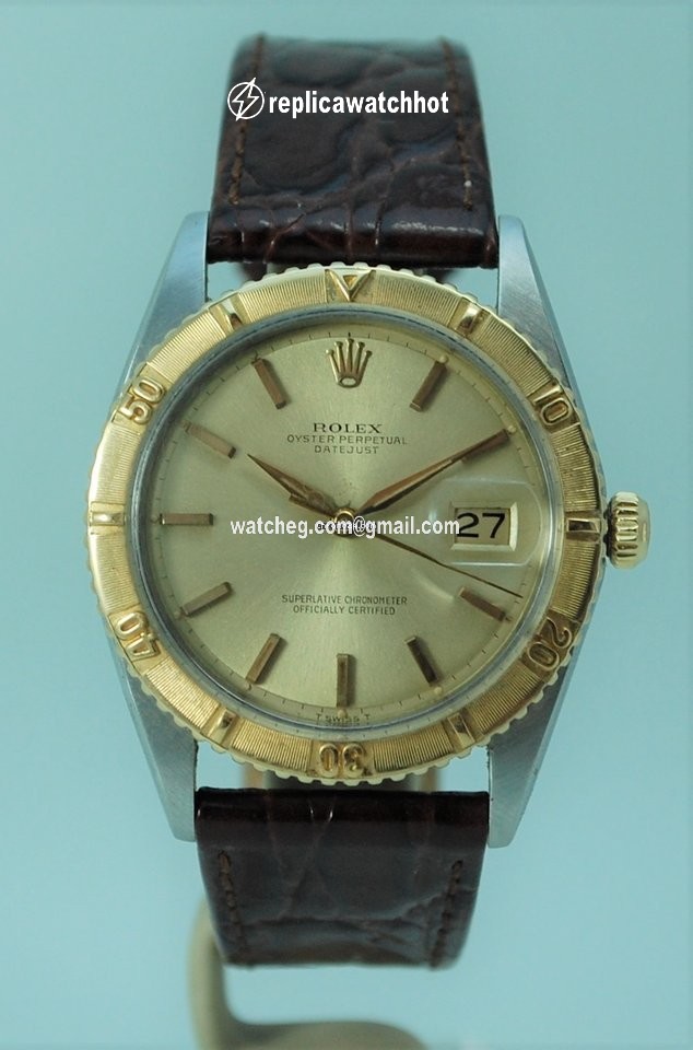 Rolex Datejust Turn-O-Graph Mens watch Unisex Gold Steel Automatic 1625