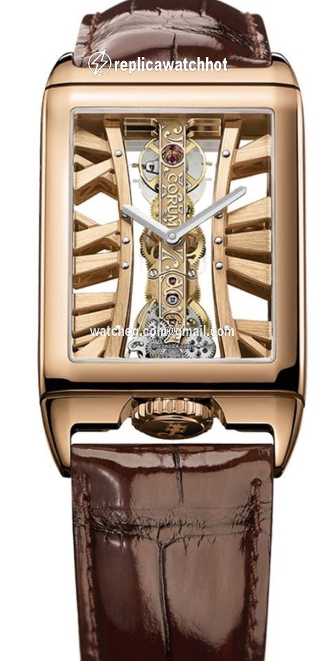 Corum Golden Bridge Mens watch Unisex Manual winding Rose gold B113 03044