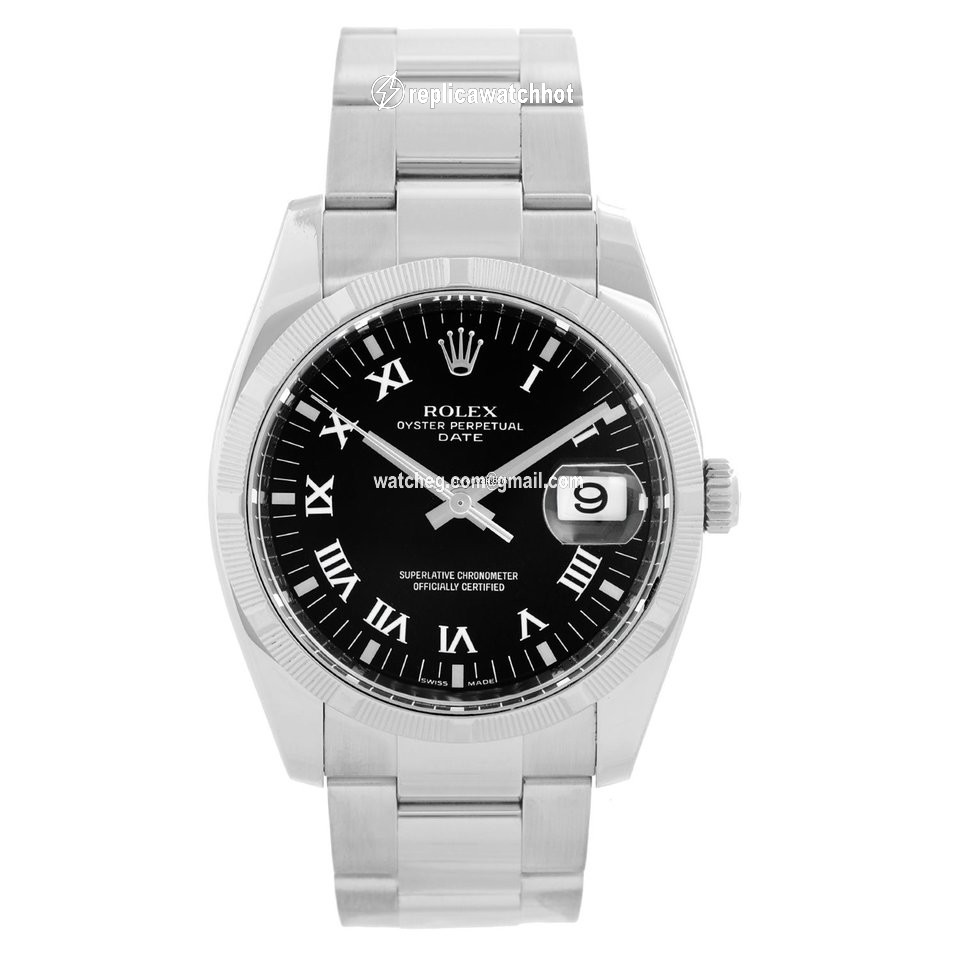 Rolex Oyster Perpetual Date Mens watch Unisex Steel Automatic 115210
