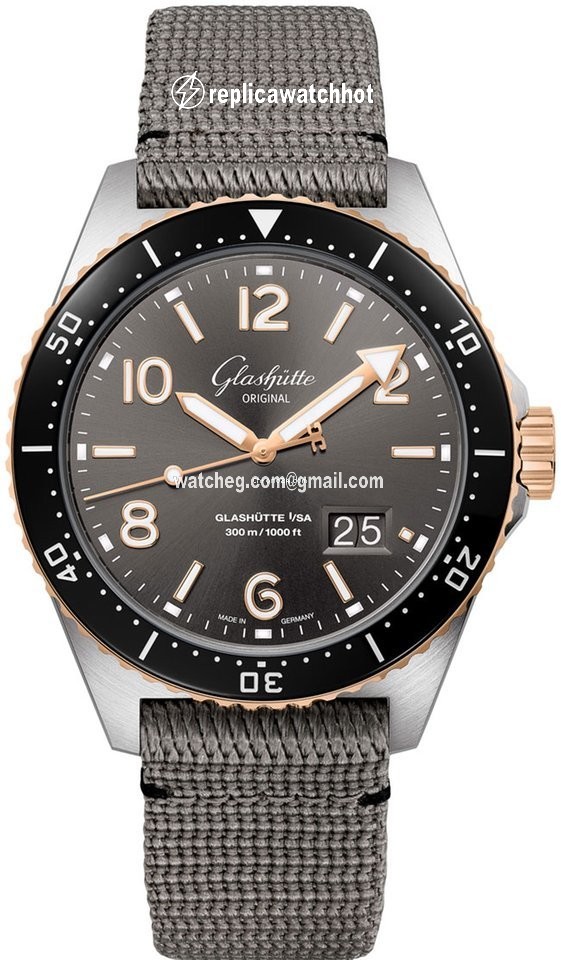 Glashtte Original Mens watch Unisex Automatic Gold Steel 1-36-13-04-91-34