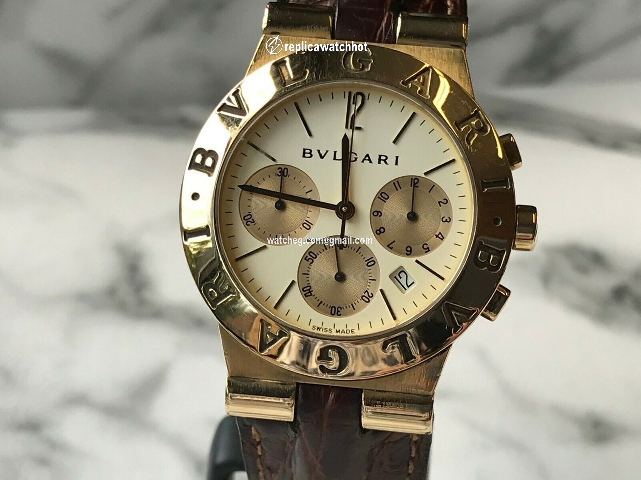 Bulgari Diagono Mens watch Unisex Automatic Yellow gold DG 35 G