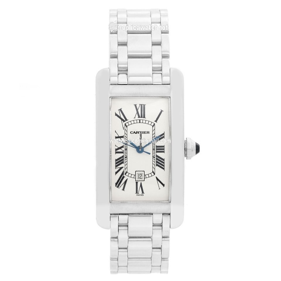 Cartier Tank Americaine Mens watch Unisex Automatic White gold W26036L1 1726