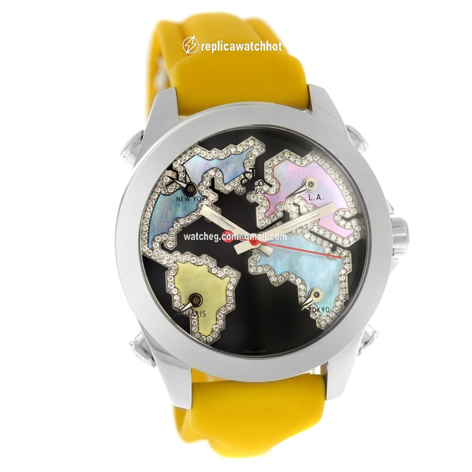Jacob & Co. Five Time Zone Mens watch Unisex Quartz Steel JC-M122