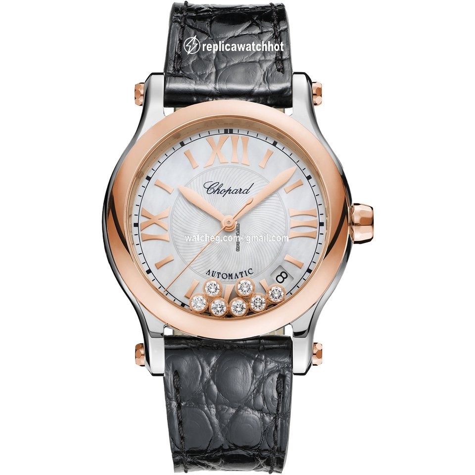 Chopard Happy Sport Womens watch Automatic Gold Steel 278559-6008