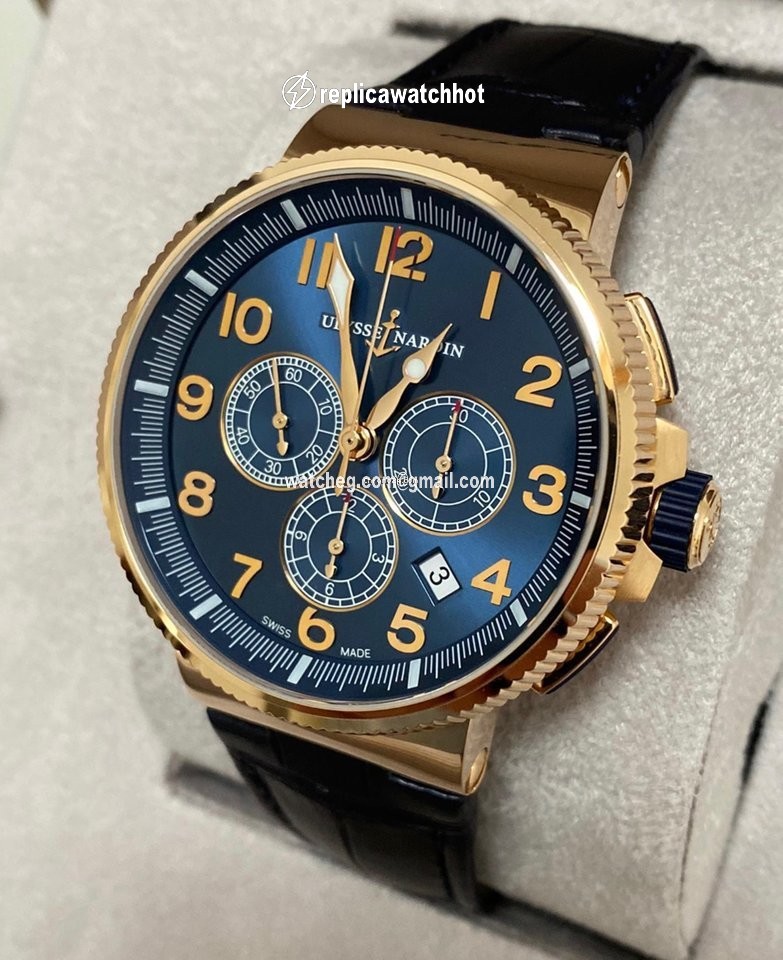 Ulysse Nardin Marine Chronograph Mens watch Unisex Automatic Rose gold 1506-150 63