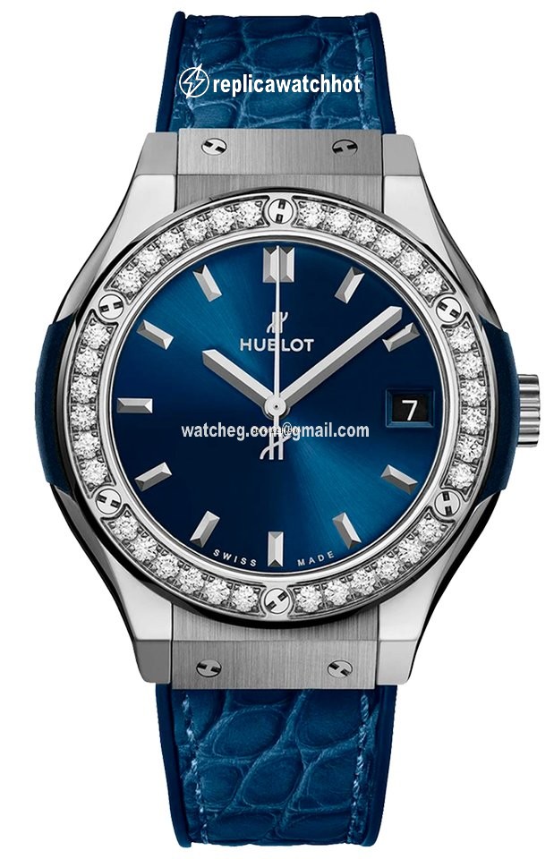 Hublot Classic Fusion Blue Womens watch Quartz Titanium 581.NX.7170.LR.1104