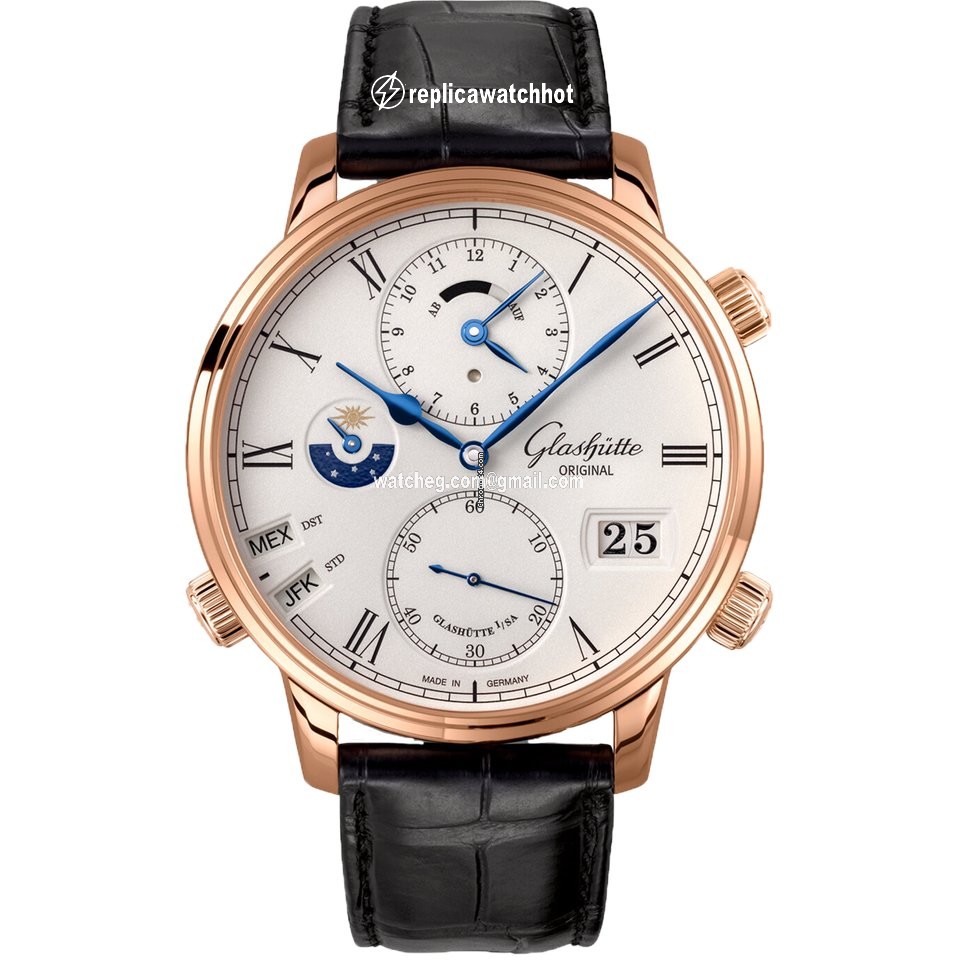 Glashtte Original Senator Cosmopolite Mens watch Unisex Automatic Red gold 1-89-02-01-05-30