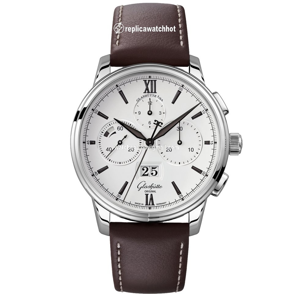 Glashtte Original Senator Chronograph Panorama Date Mens watch Unisex Automatic Steel 1-37-01-05-02-07