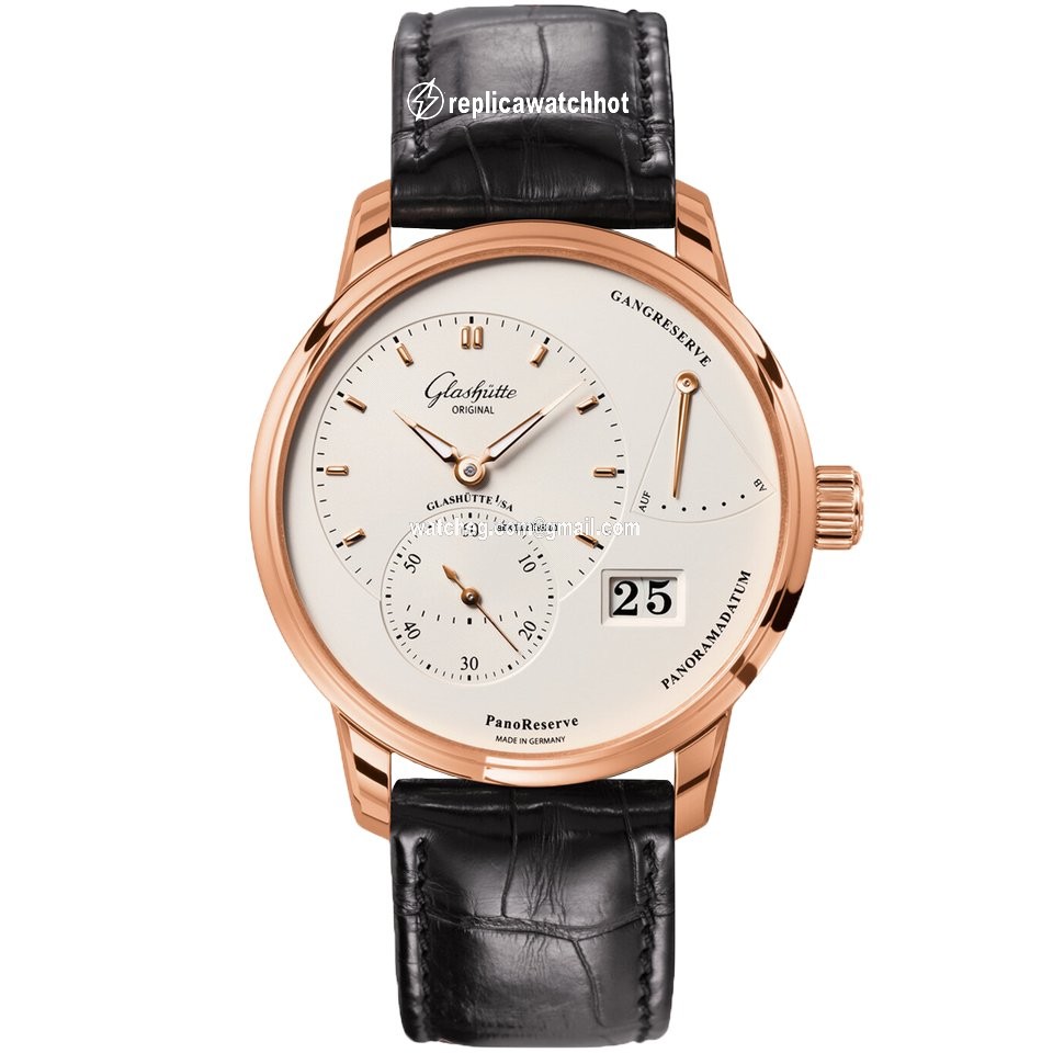 Glashtte Original PanoReserve Mens watch Unisex Manual winding Red gold 1-65-01-25-15-04