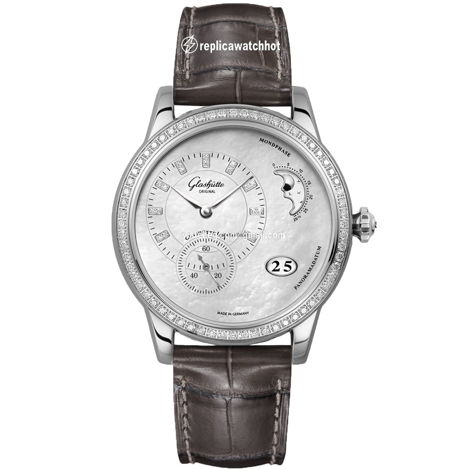 Glashtte Original PanoMatic Luna Womens watch Automatic Steel 1-90-12-01-12-02