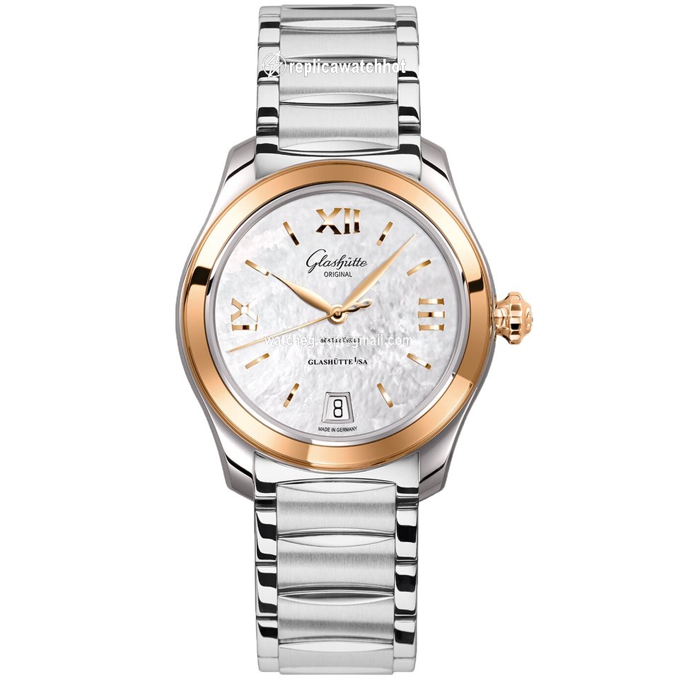 Glashtte Original Lady Serenade Womens watch Automatic Gold Steel 1-39-22-09-06-34
