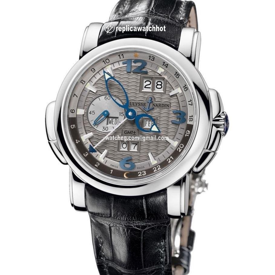Ulysse Nardin GMT + - Perpetual Mens watch Unisex Automatic White gold 320-60 69