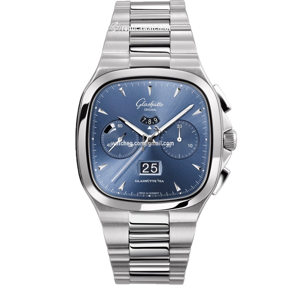 Glashtte Original Seventies Chronograph Panorama Date Mens watch Unisex Automatic Steel 1-37-02-03-02-70