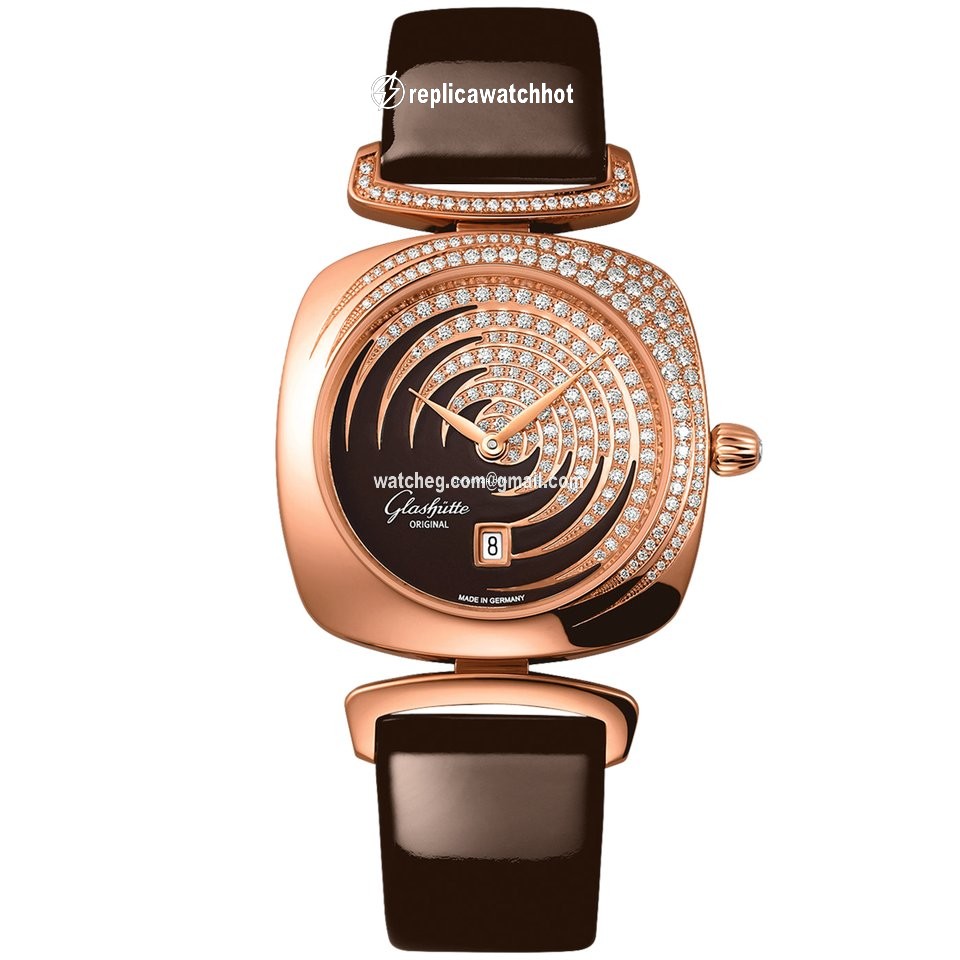 Glashtte Original Pavonina Womens watch Quartz Red gold 1-03-01-04-15-35