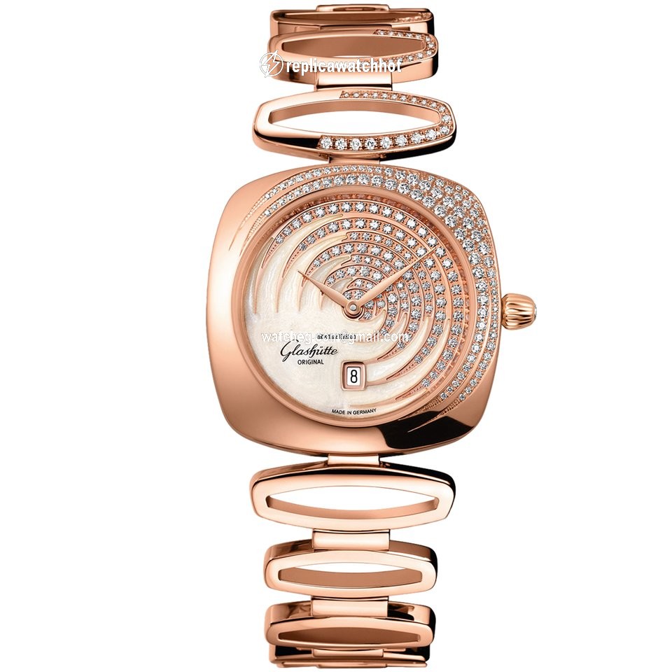 Glashtte Original Pavonina Womens watch Quartz Red gold 1-03-01-03-15-11