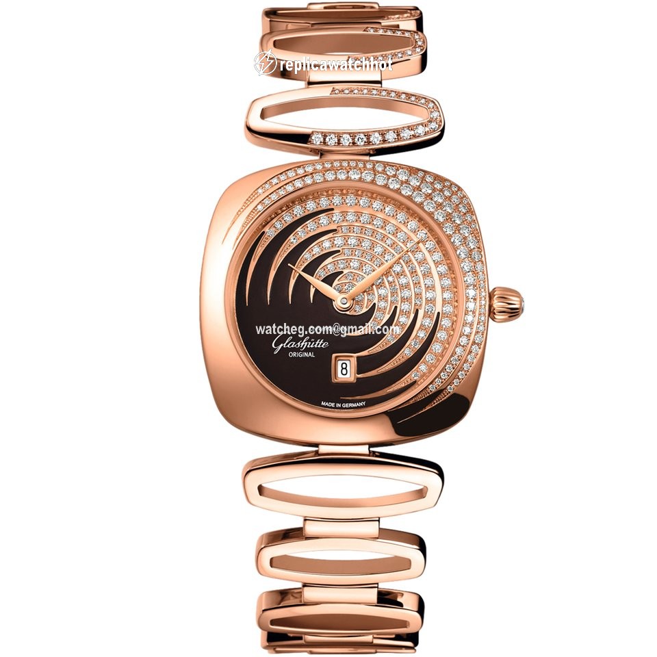 Glashtte Original Pavonina Womens watch Quartz Red gold 1-03-01-04-15-11