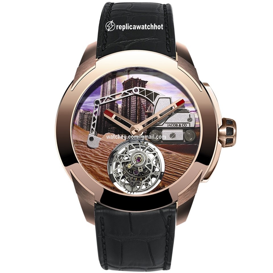 Jacob & Co. Mens watch Unisex Manual winding Rose gold PI422.40.AB.AB.A