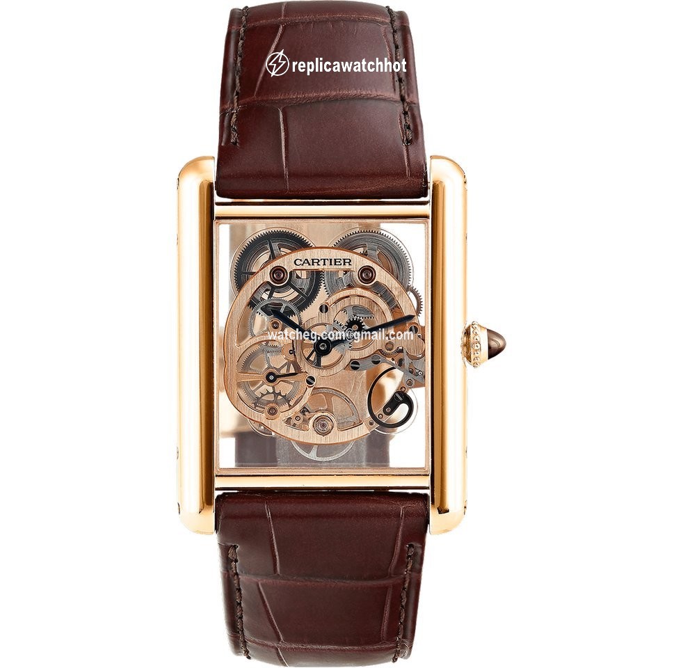 Cartier Tank Louis Cartier Mens watch Unisex Manual winding Rose gold WHTA0002