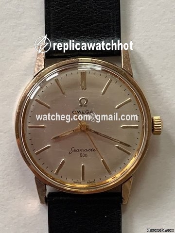 Omega Seamaster Mens watch Unisex Manual winding Gold Steel 135.012