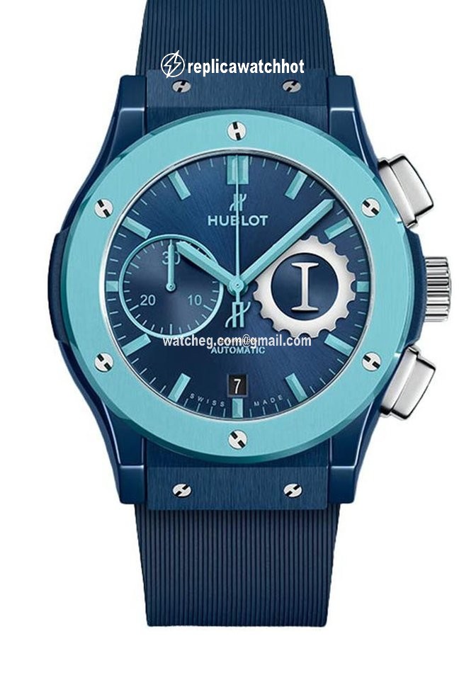 Hublot Classic Fusion Blue Mens watch Unisex Automatic Ceramic 521.EX.7170.RX.GIT19