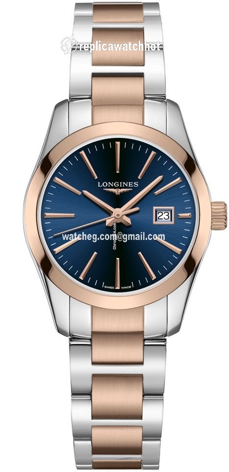 Longines Conquest Classic Womens watch Quartz Gold Steel L2.286.3.92.7