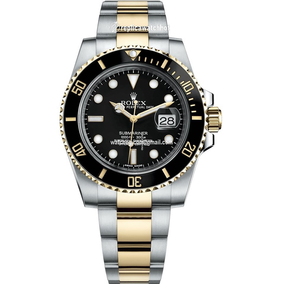 Rolex Submariner Date Mens watch Unisex Gold Steel Automatic 116613LN-0001