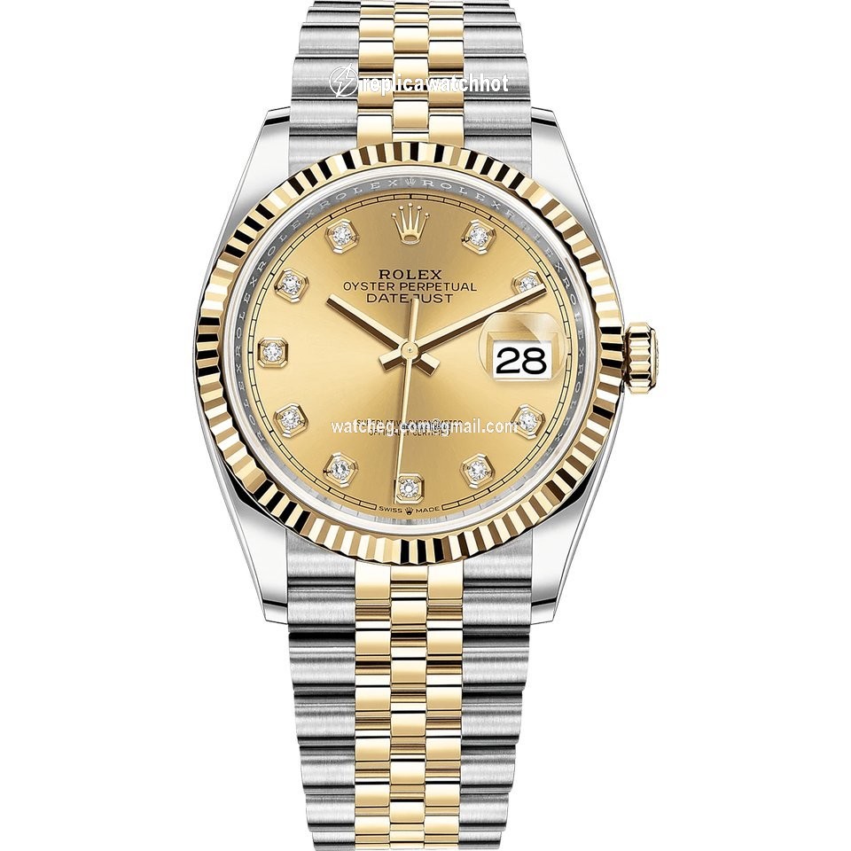 Rolex Datejust 36 Womens watch Gold Steel Automatic 126233-0017