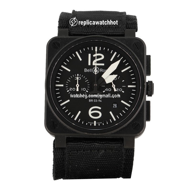 Bell & Ross BR 03-94 Chronographe Mens watch Unisex Automatic Steel BR03-94-S